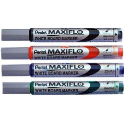 Marqueur effaç. PENTEL MAXIFLO MWL6S-4  Biseau 2 à 4.5mm - 4 COUL //