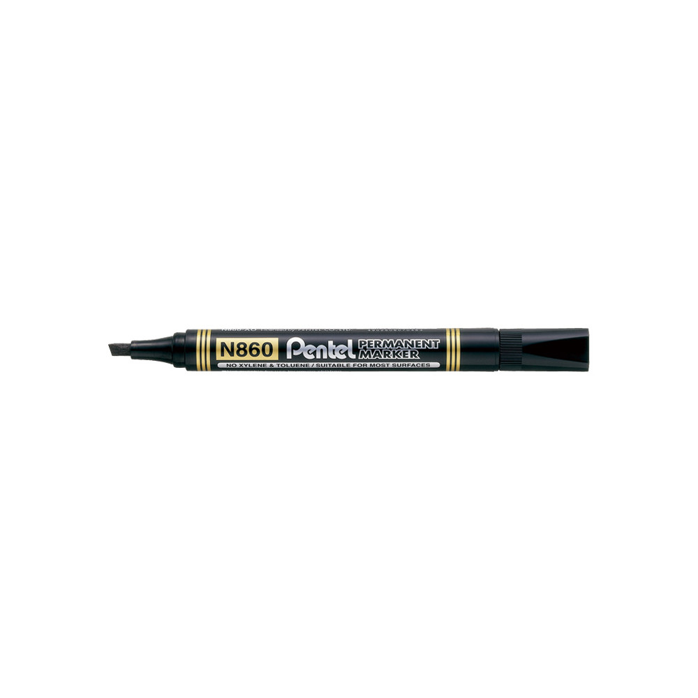 Marqueur perm. PENTEL N860 - Biseau. 2.5 à 7mm - NOIR //