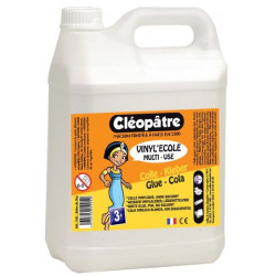 Colle blanche vinylique CLEOPATRE Vinyl' Ecole - 5 litres 