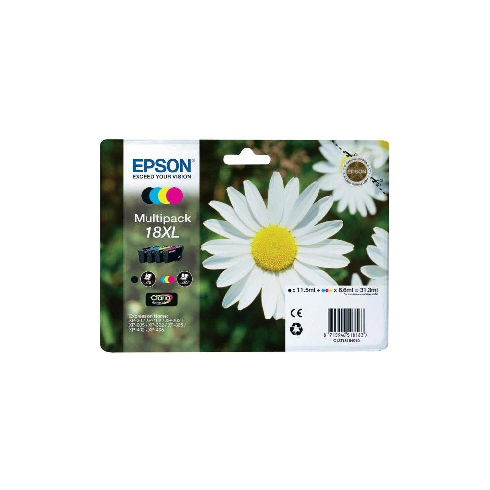 Cart EPSON - N°18XL T1816 - Marguerite - Noir + couleurs - Z