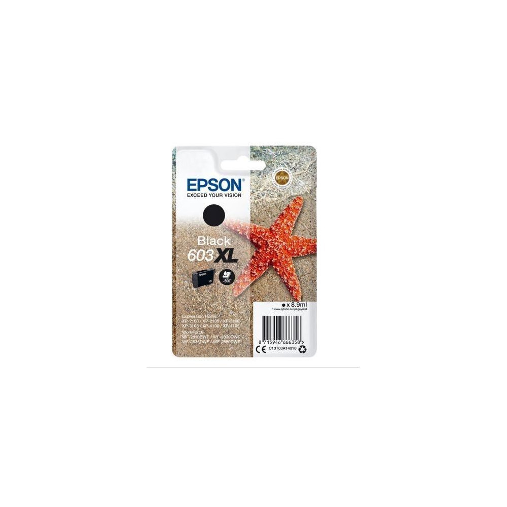 Cart EPSON - 603XL - Etoile de Mer - Noir - 8,9 ml (500 p) - Z