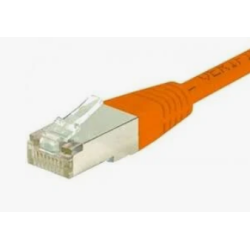 Cordon patch blindé Cat.6 F/UTP, RJ45 cuivre 250Mhz - ORANGE  3m