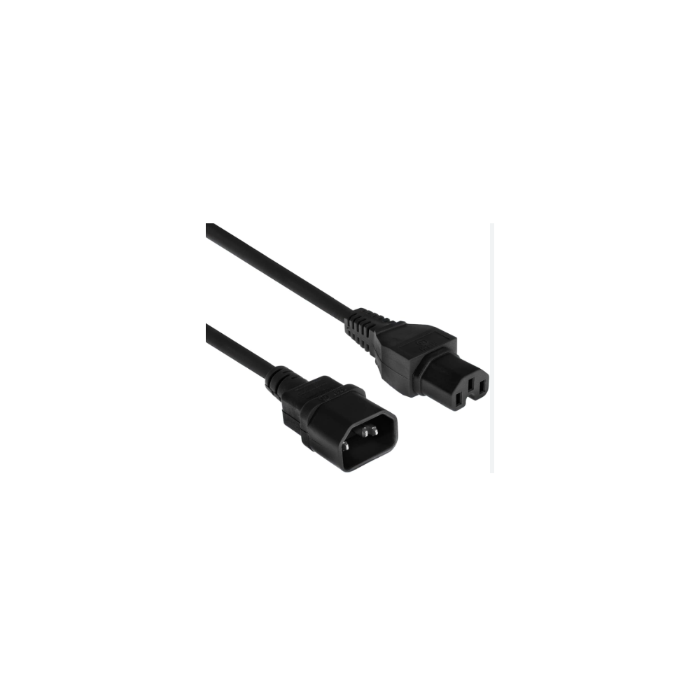 Cable d'alimentation (rallonge) - boitier C14(M)-C15(F) IEC/10A - 2m