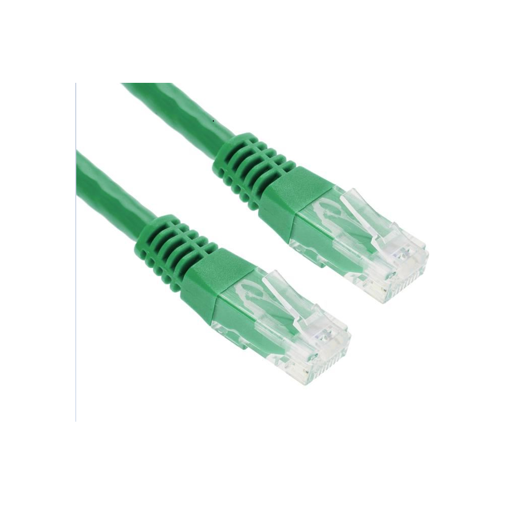 Cordon patch blindé Cat.6 S/FTP, RJ45 cuivre 250Mhz - VERT 2m //