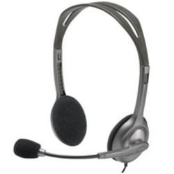 Casque micro filaire LOGITECH H110 Gris - Double Jack 3.5mm //