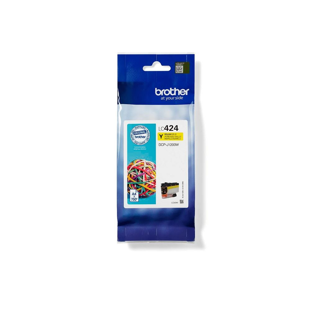 Cart BROTHER - LC424Y - jaune pour DCP-J1200WE