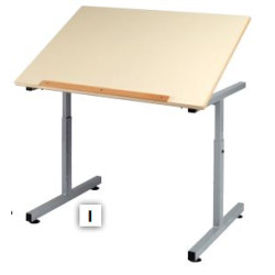Table Scolaire PMR Plateau Bois Inclinable Stratifié 90 x 65cm