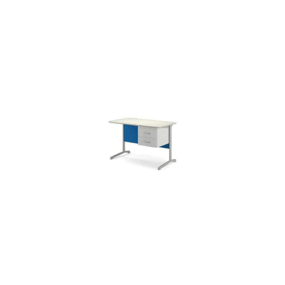 Bureau Enseignant - Plateau Mélaminé L120 x l60 x H76cm - 2 tiroirs 