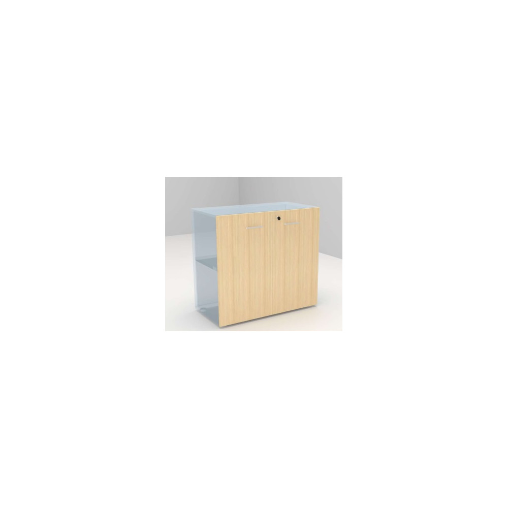 2 portes basses en bois avec serrure Chêne fil  pour V08001-RS