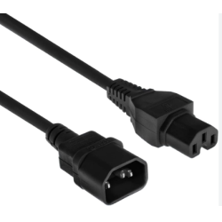 Cable d'alimentation (rallonge) - boitier C14(M)-C15(F) IEC/10A - 2m