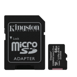 Carte mémoire MicroSDHC  64Go - Classe 10 - KINGSTON + adapt SDCS2