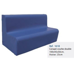Canapé en mousse - 2 places - Dim : 110x45x50 cm - H. 25 cm 