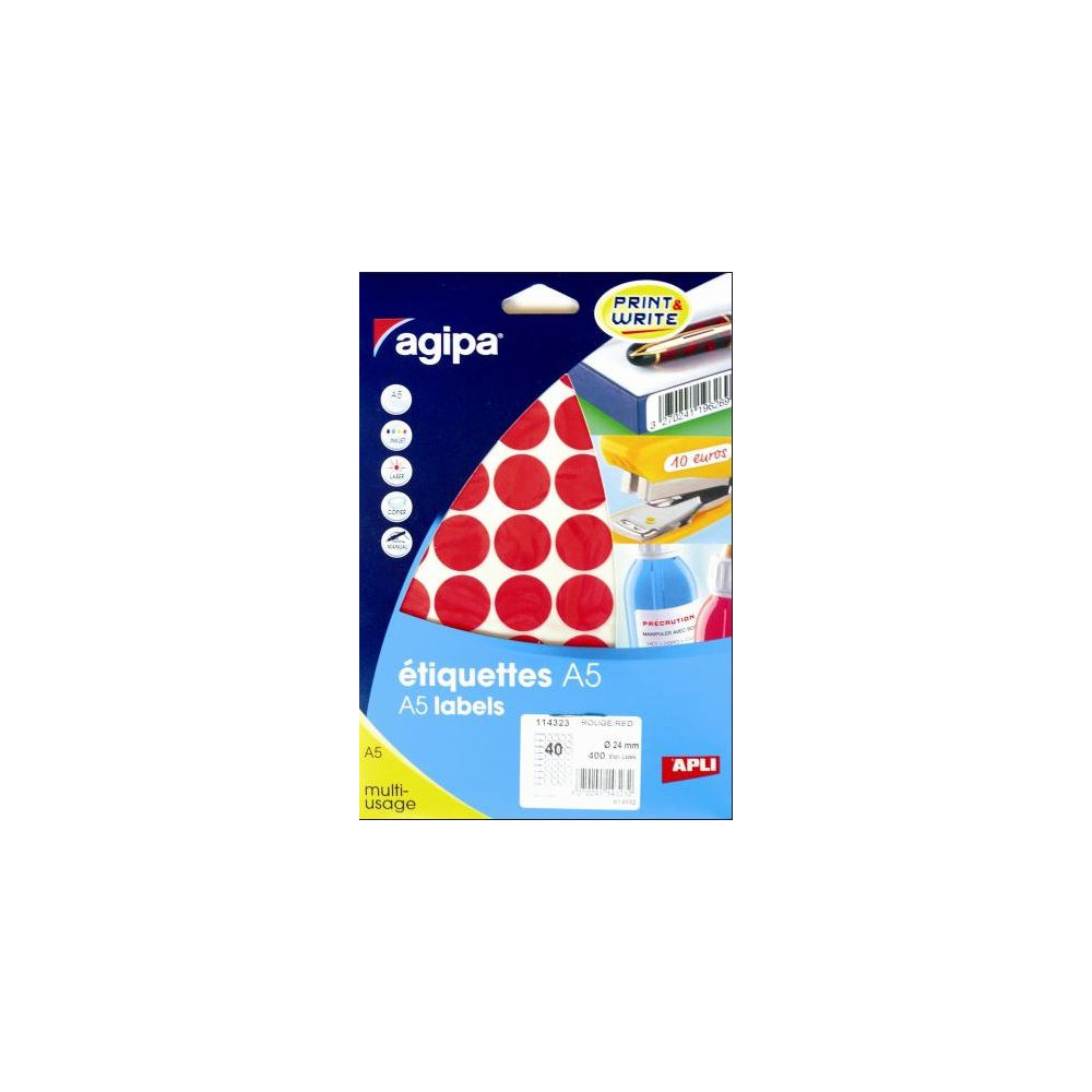 Pastilles signalisation - 24mm - Sachet de 400 - ROUGE //