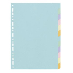Intercalaires carte A4 12 touches Couleur 170g EXACOMPTA //