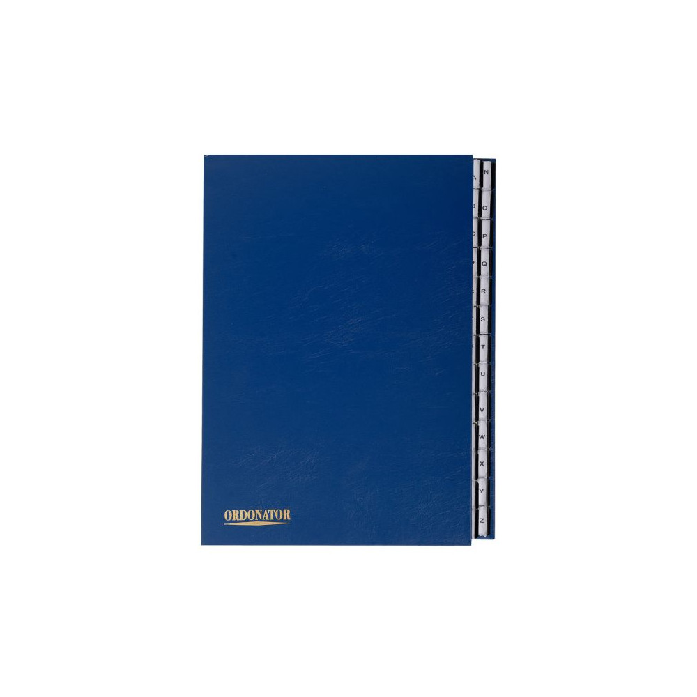 Trieur Couverture rigide ORDONATOR A4 - Alphab. 26 compart - Bleu //