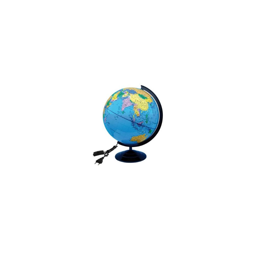 Globe terrestre lumineux WONDAY - Base métal - Surface PVC D30 cm 