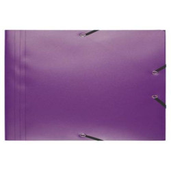 Chemise Elastiques 3 rabats A4 Plastique - EXACOMPTA -  VIOLET //