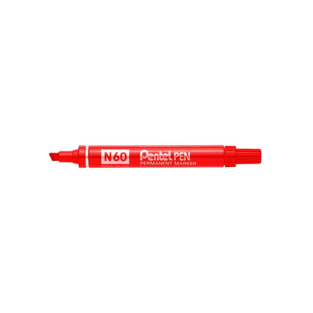 Marqueur perm. PENTEL N60 - Biseau. 2.2 à 4.5mm - ROUGE //