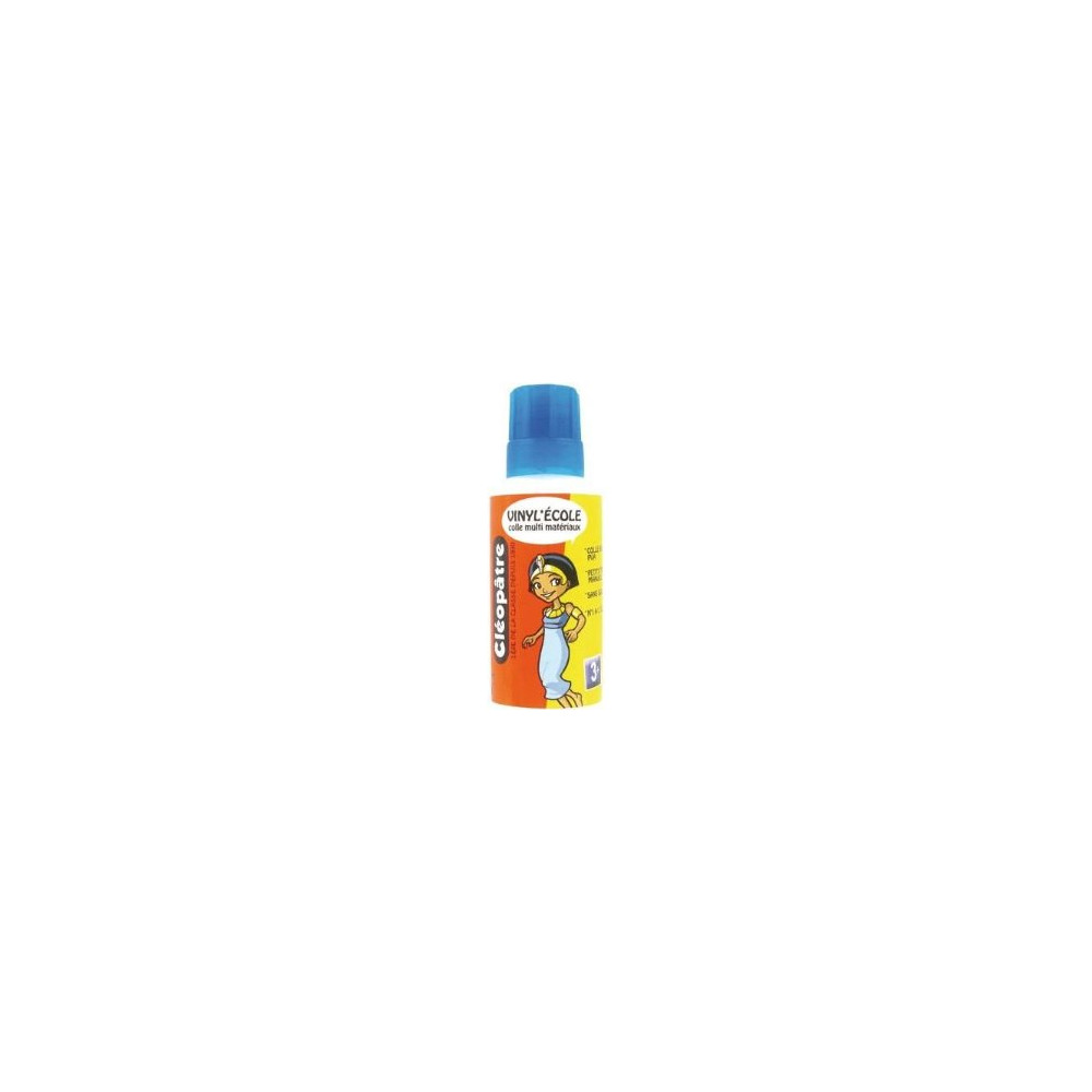 Colle blanche vinylique en flacon CLEOPATRE Vinyl'Ecole - 55 gr //