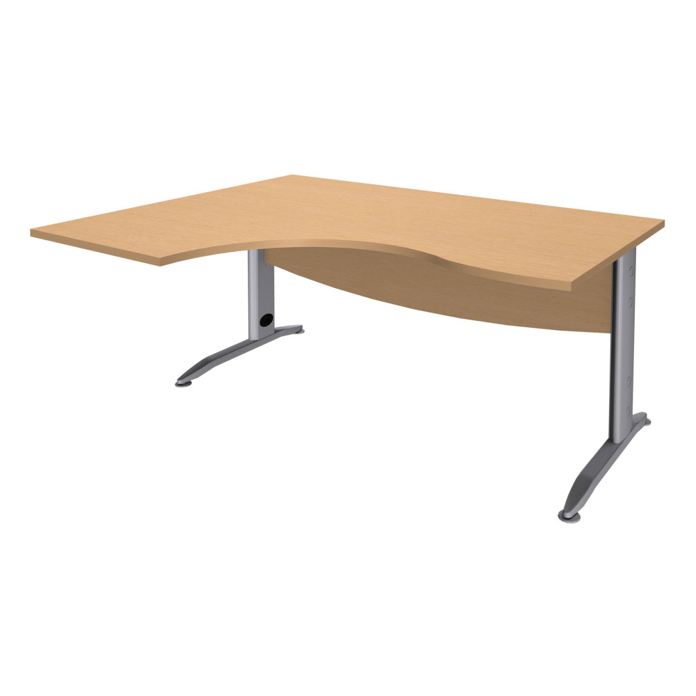 Plan compact gauche L140 X P80/110  Cèdre  // Pied métal BURAILE ALU