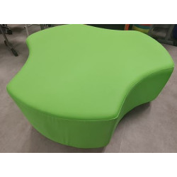 Pouf Etoile en cuir D120 x H43cm - VERT POMME - Taille adulte