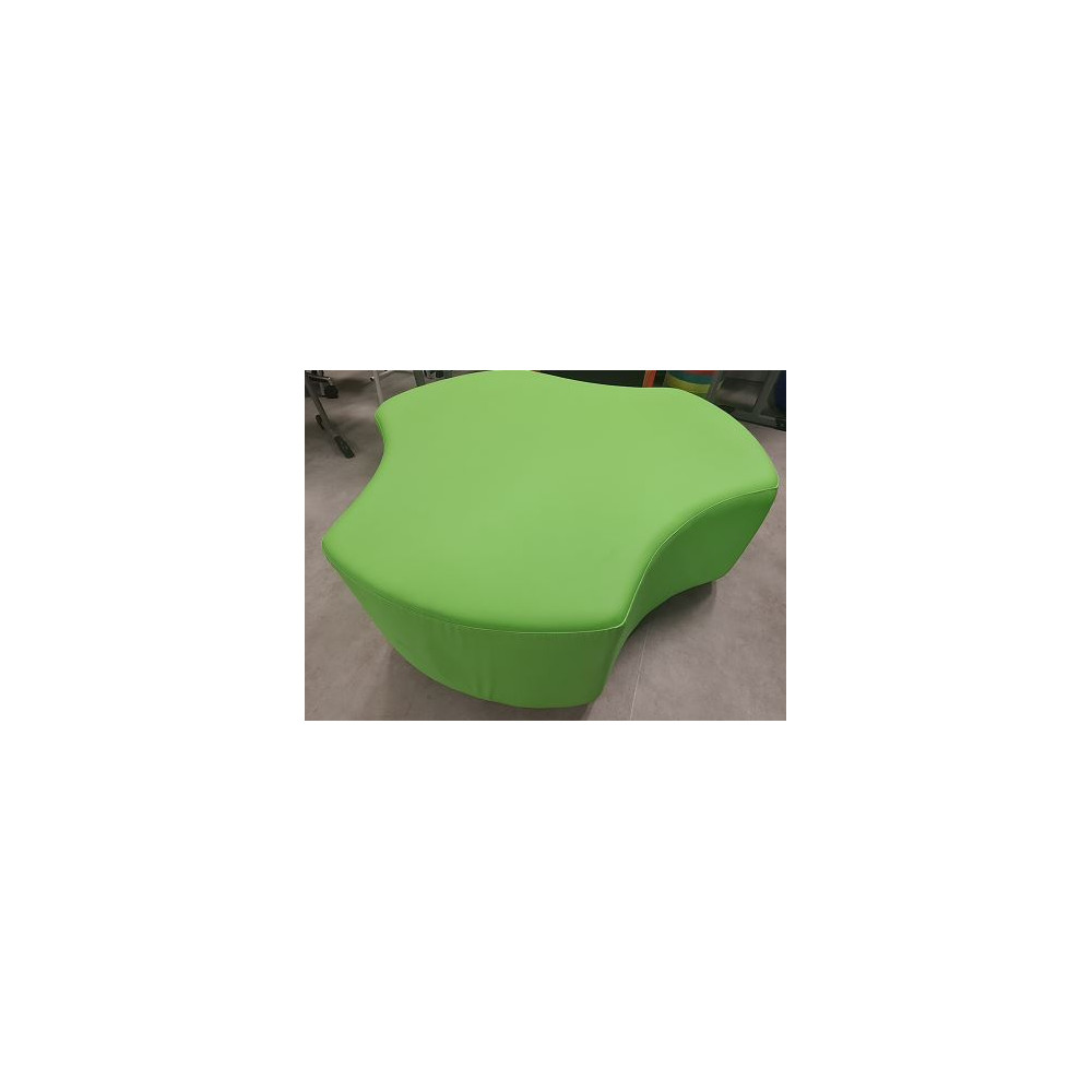 Pouf Etoile en cuir D120 x H43cm - VERT POMME - Taille adulte