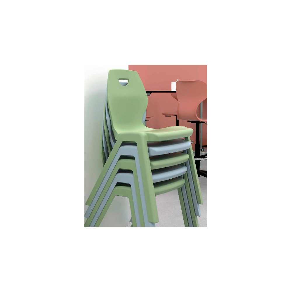 Chaise plastique - Assise H 46cm - T6 - VERT D'EAU