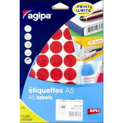 Pastilles signalisation - 24mm - Sachet de 400 - ROUGE //