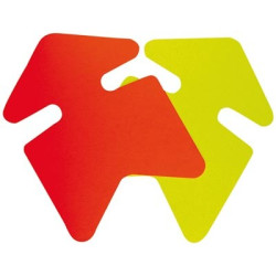 Flèche Carton AGIPA FLUO Jaune/Orange - 16 X 24cm (Par 25) //