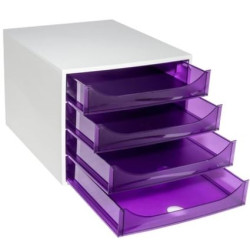 Module classement 4 tiroirs A4+ Linicolor - VIOLET //