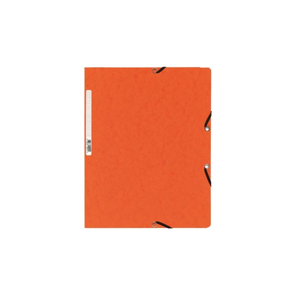 Chemise Elast. ss rabats A4 EXACOMPTA Carte lustrée - 355g ORANGE //