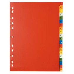 Intercalaires PVC A4 20 touches alphabétiques Multicolore //