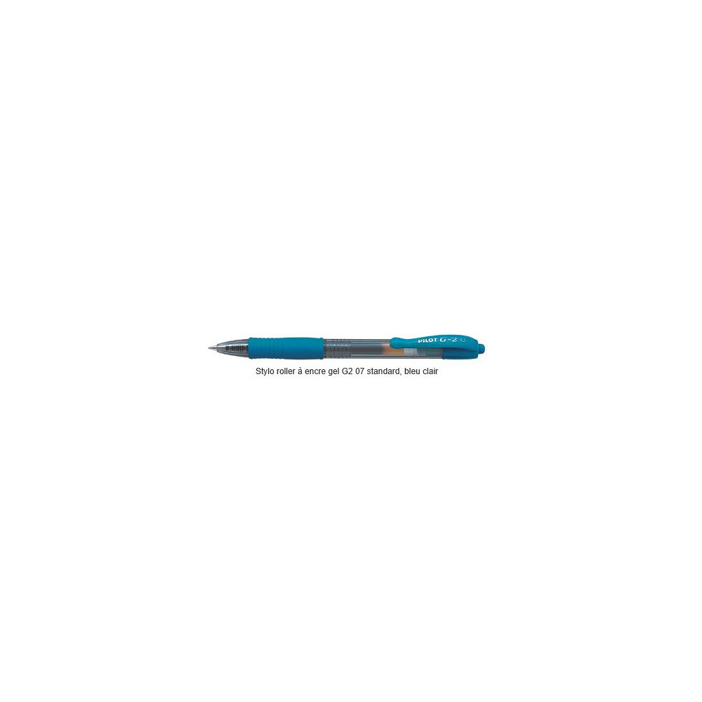 Stylo Gel Retractable PILOT G2 0.7mm Trait : 0.4mm -BLEU TURQUOISE //