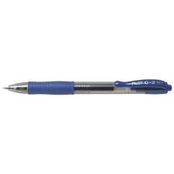 Stylo Gel Retractable PILOT G2 0.7mm - Trait : 0.4mm - BLEU //