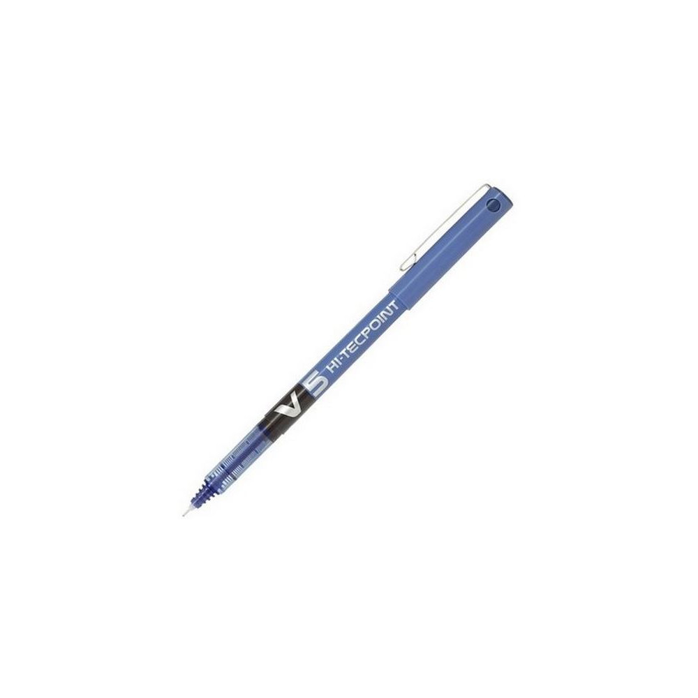 Roller PILOT V5 HI-TECPOINT - Pointe 0.5mm - BLEU //