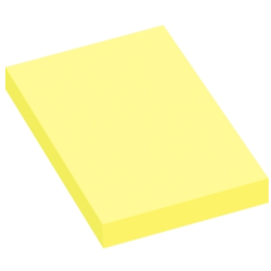 Bloc reposit 75 x 50mm - JAUNE 100f (par 12 //