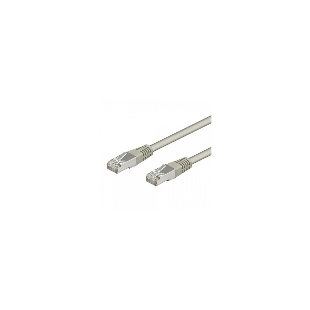 Cordon patch blindé Cat.6 S/FTP RJ45 cuivre 250Mhz - GRIS  1m //