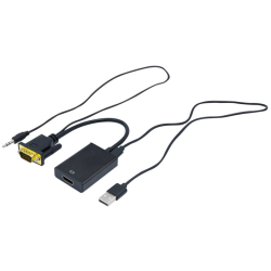 Convertisseur VGA (M) +AUDIO vers HDMI (F)
