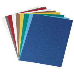 Couverture carton Grain Cuir - A4 - Paquet de 100 - BLEU //