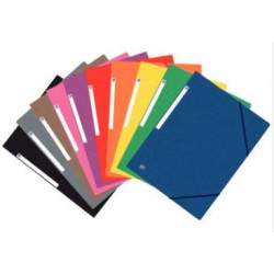 Chemise Elastiques 3 rabats A4 Carte lustrée ELBA C. ASS. Par 10