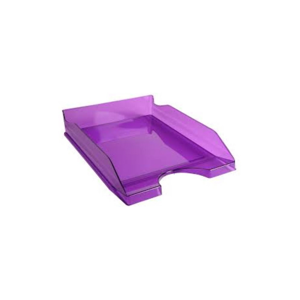 Corbeille courrier non ajourée PP - A4 - VIOLET TRANSLUCIDE **