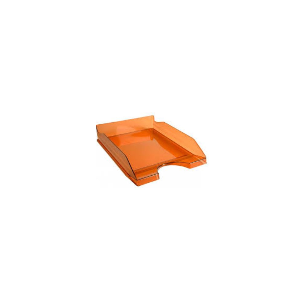 Corbeille courrier non ajourée PP - A4 - ORANGE TRANSLUCIDE //