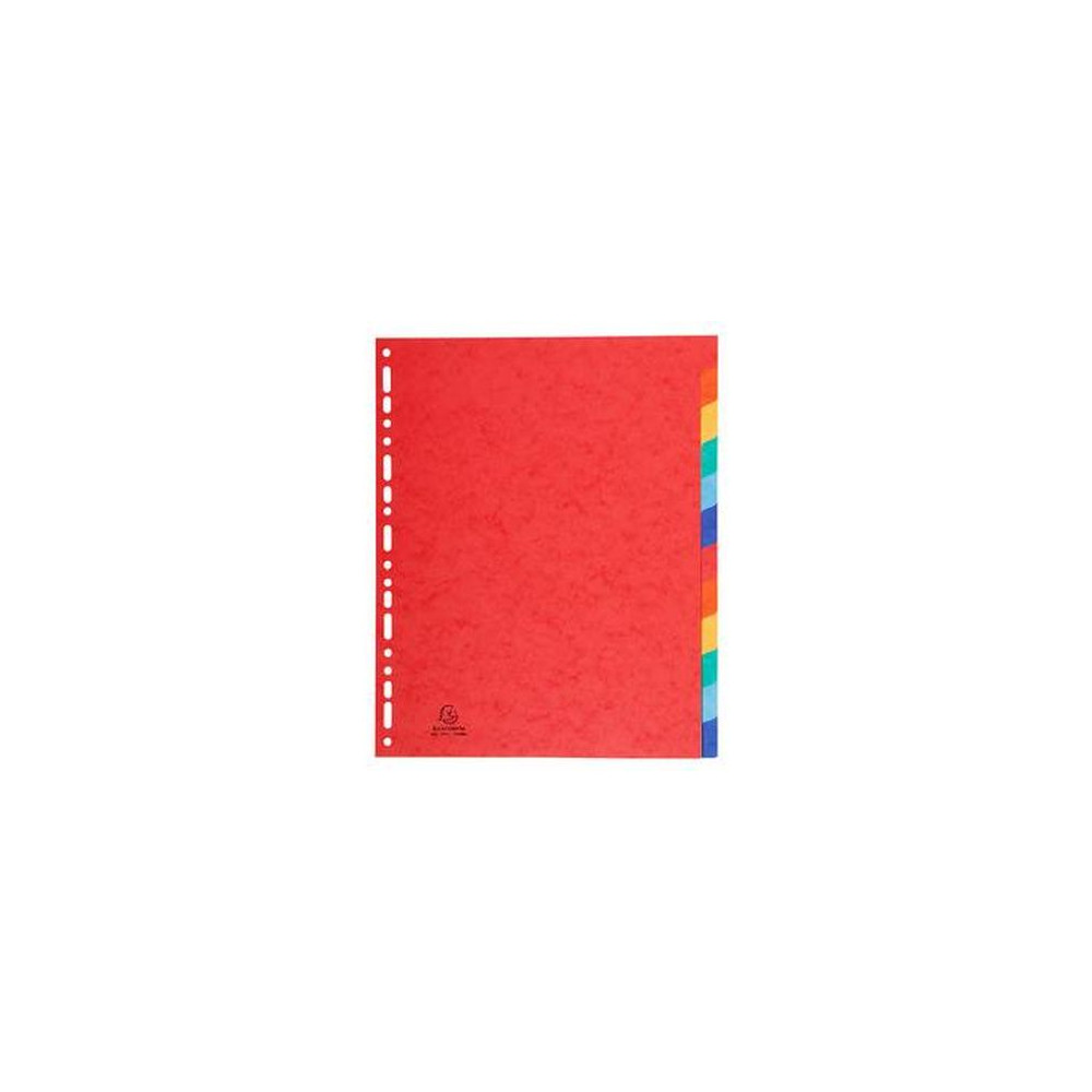Intercalaires carte A4 Maxi 12 touches 225g Coul. EXACOMPTA //