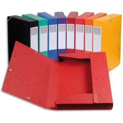 Boite classement Carton - Elast. 24x32cm Dos25mm EXACOMPTA - BLEU