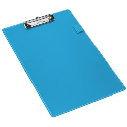 Porte Bloc A4 en PVC rigide avec Pince Forte - BLEU - Z