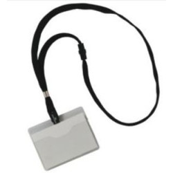 Badges PVC + Lacet - 90x60 mm (boite de 10 + étiquette) **