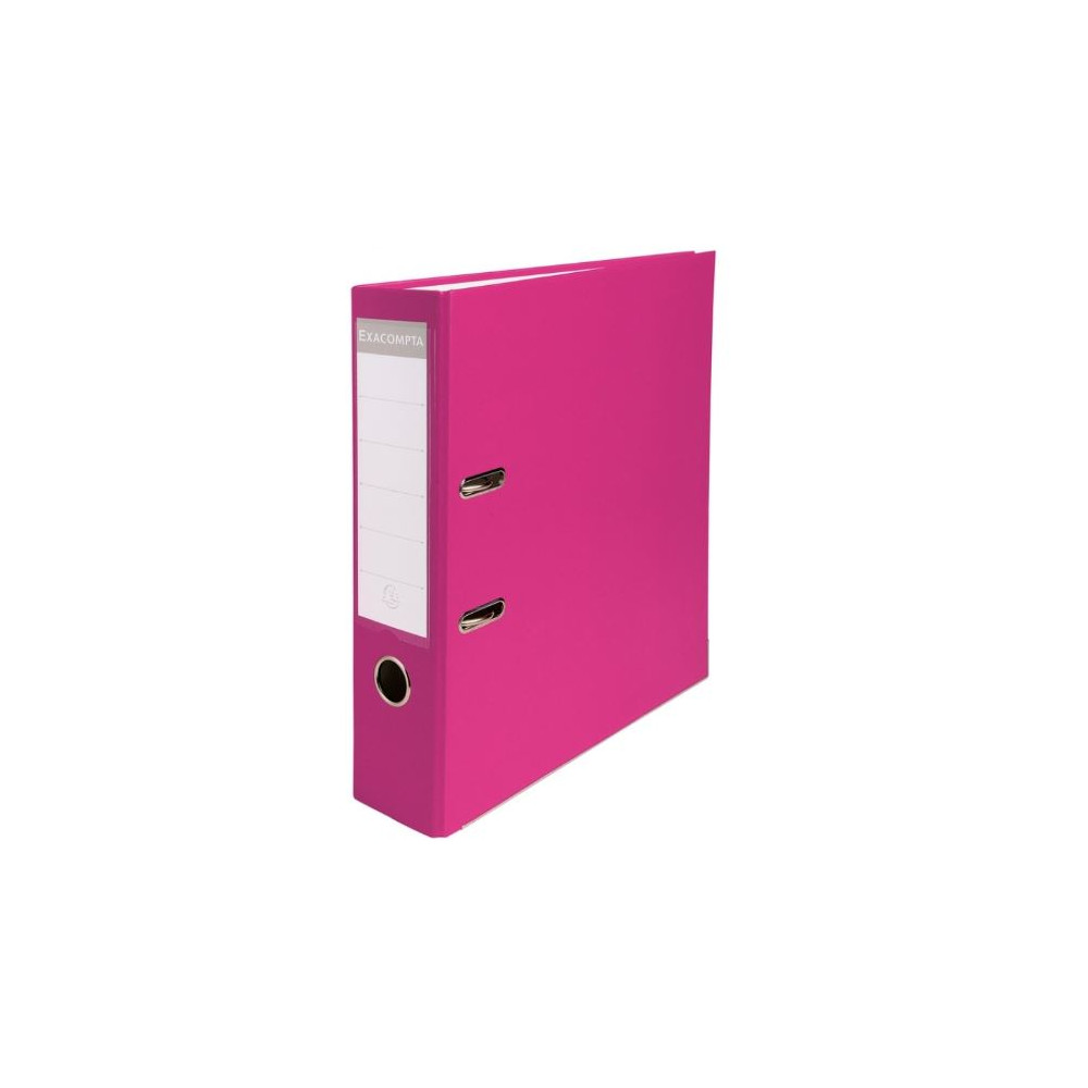 Classeur levier A4 PVC/Papier 80mm FRAMBOISE - EXACOMPTA //