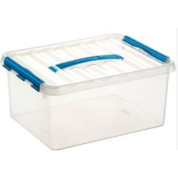 Bac de rangement + couvercle L.40 x l.30 x H.18cm Transparent  15L