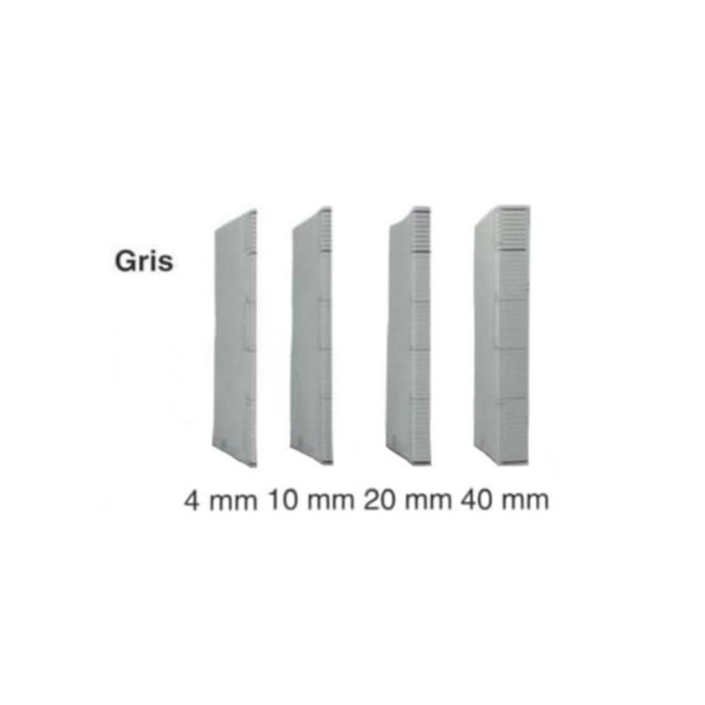 Dossier DACOTA 31x23cm- 320g - 1 poche soufflet  10mm - GRIS CLA //