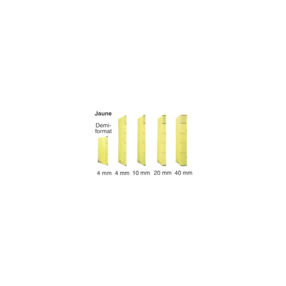 Dossier DACOTA 31x23cm- 320g - 1 poche soufflet  20mm - JAUNE //